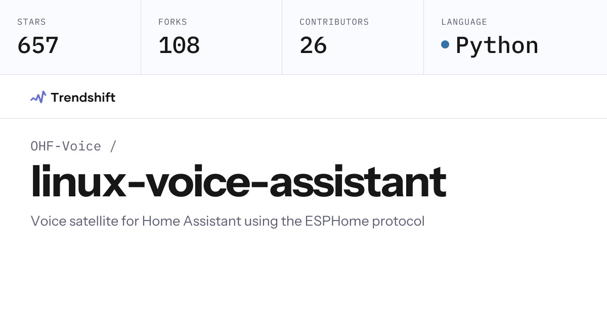 OHF-Voice/linux-voice-assistant — GitHub trending stats & insights ...
