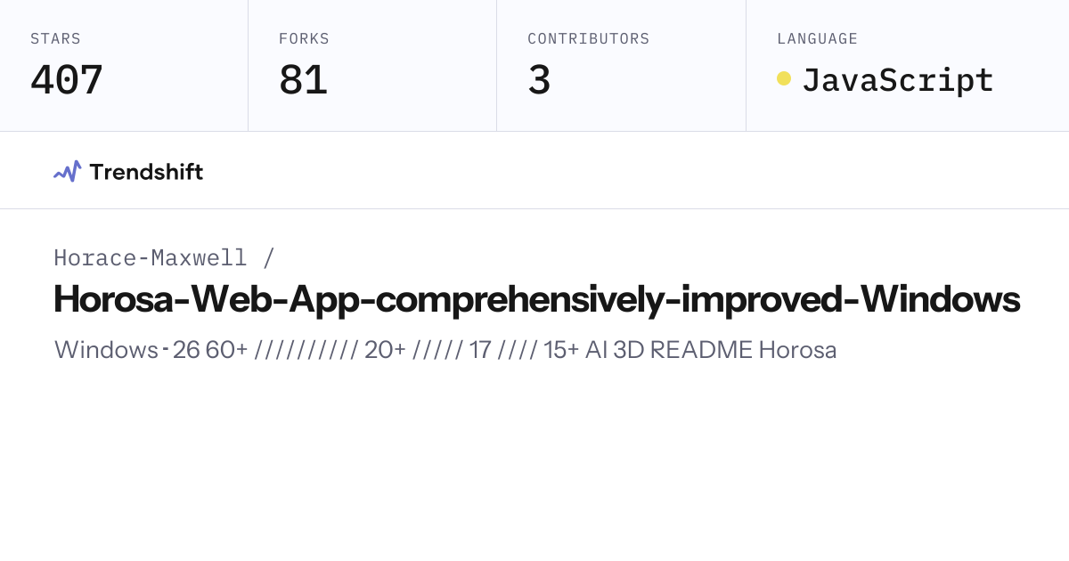 Horace-Maxwell/Horosa-Web-App-comprehensively-improved-Windows — GitHub ...