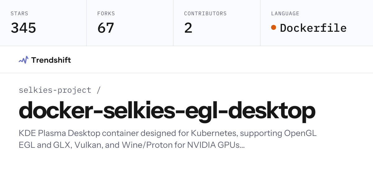 selkies-project/docker-selkies-egl-desktop — GitHub trending stats ...