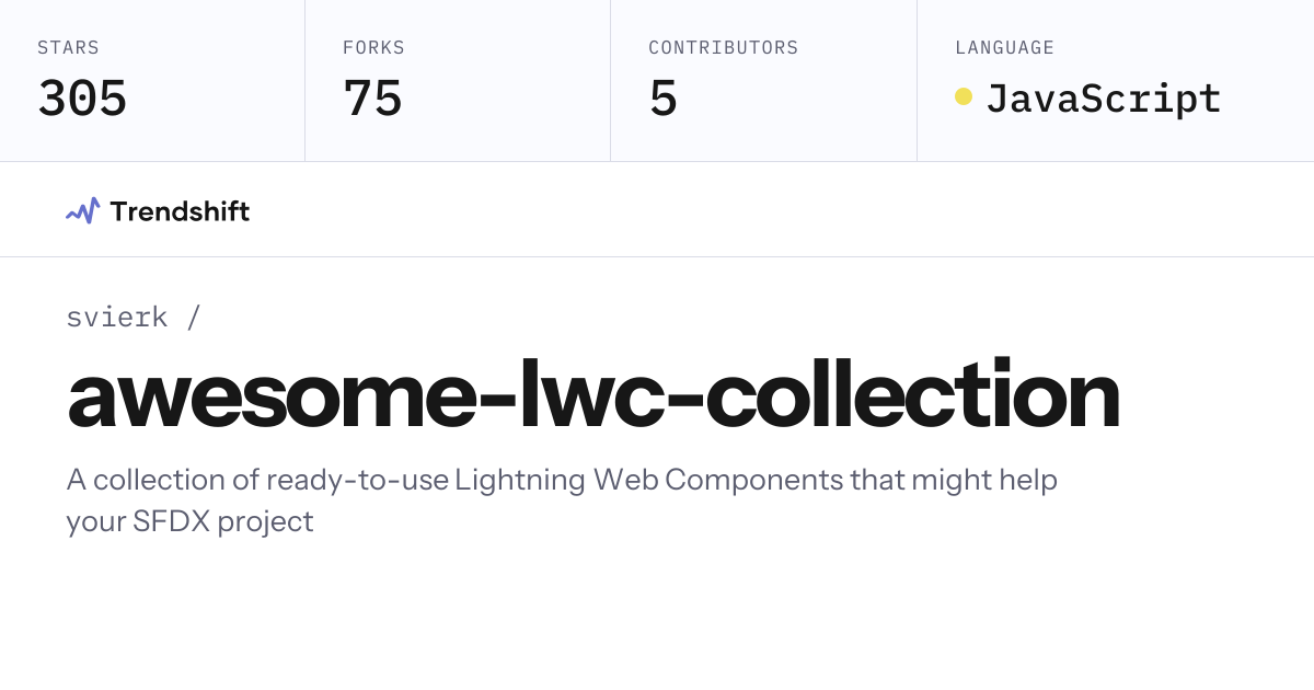 svierk/awesome-lwc-collection — GitHub trending stats & insights ...