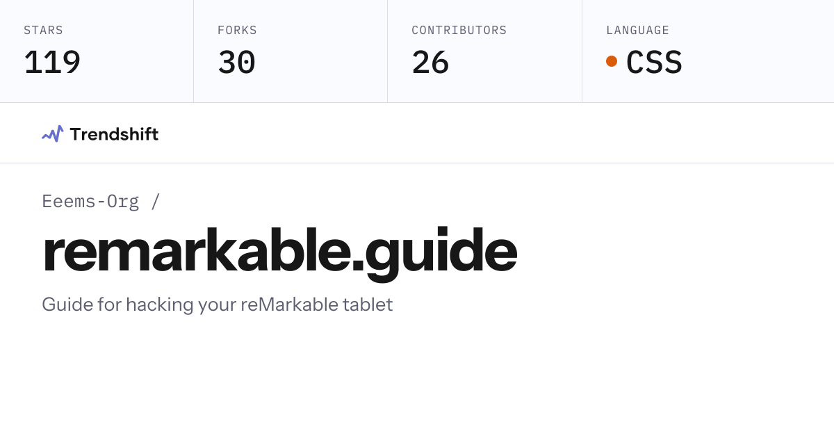 Eeems-Org/remarkable.guide — GitHub trending stats & insights | Trendshift