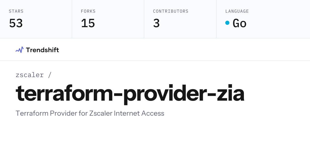zscaler/terraform-provider-zia — GitHub trending stats & insights ...