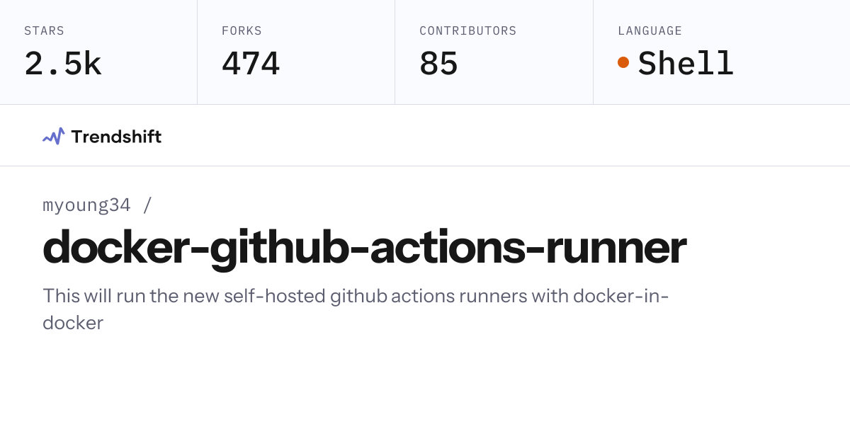 myoung34/docker-github-actions-runner — GitHub trending stats ...