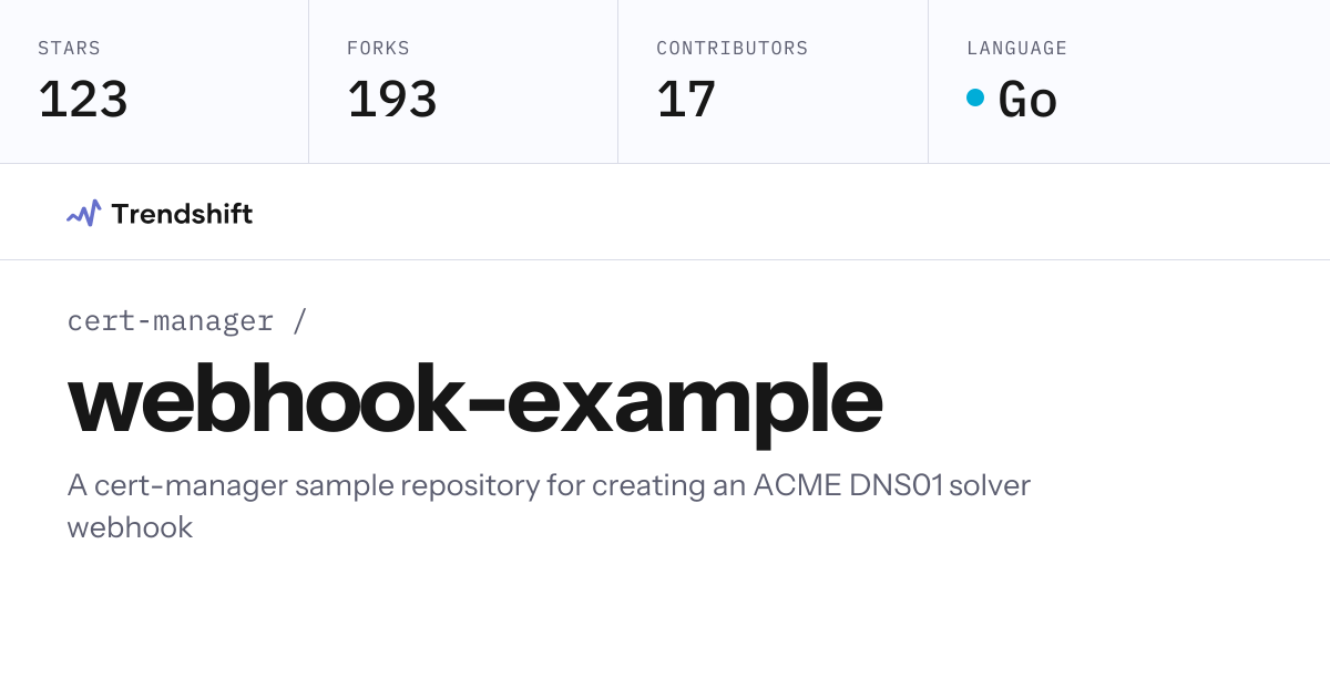 cert-manager/webhook-example — GitHub trending stats & insights ...