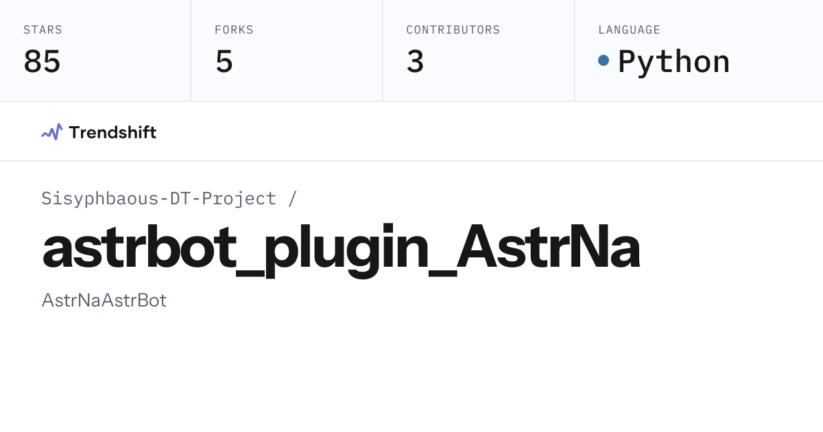 Sisyphbaous-DT-Project/astrbot_plugin_AstrNa — GitHub trending stats ...