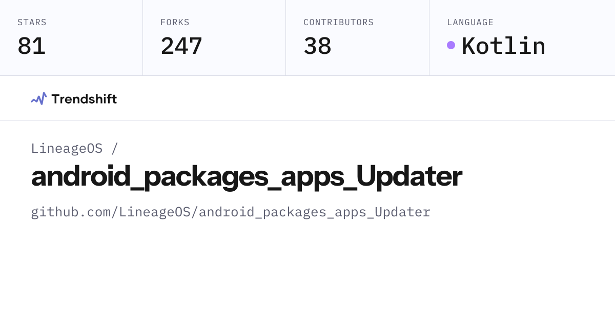 LineageOS/android_packages_apps_Updater — GitHub trending stats ...