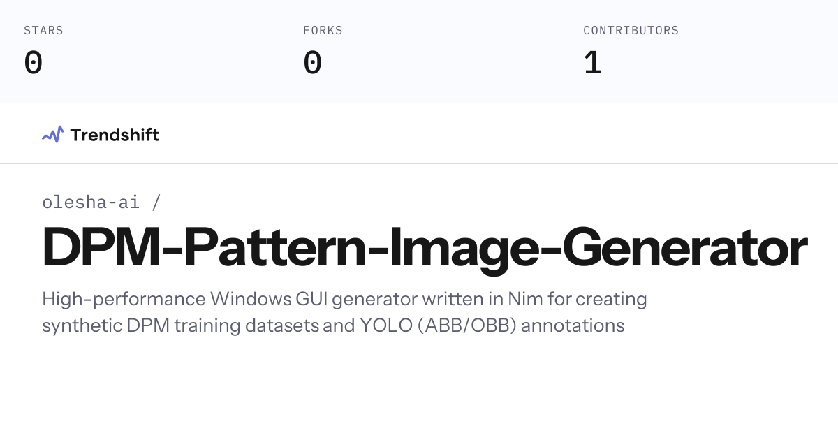olesha-ai/DPM-Pattern-Image-Generator — GitHub trending stats ...