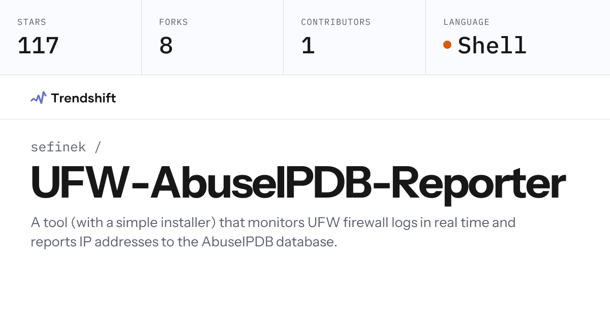 sefinek/UFW-AbuseIPDB-Reporter — GitHub trending stats & insights ...