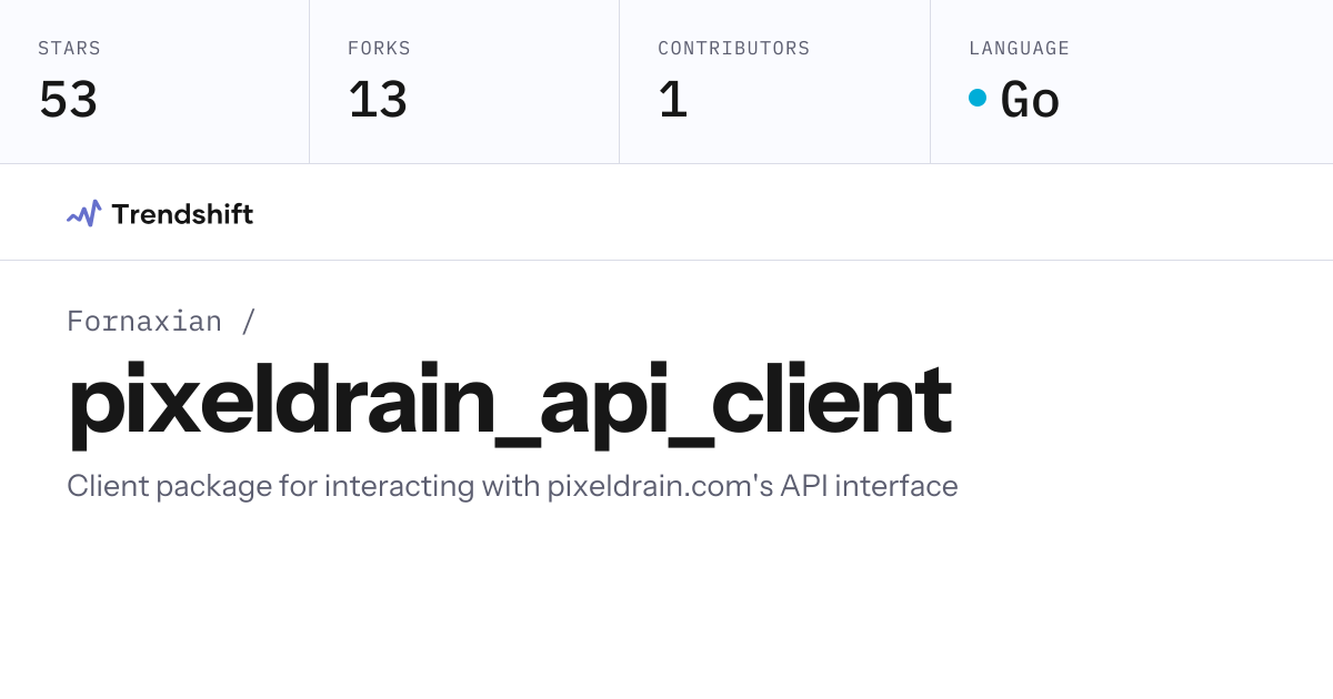Fornaxian/pixeldrain_api_client — GitHub trending stats & insights ...