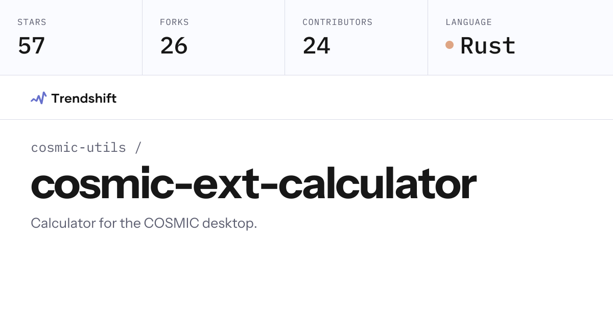 cosmic-utils/cosmic-ext-calculator — GitHub trending stats & insights ...