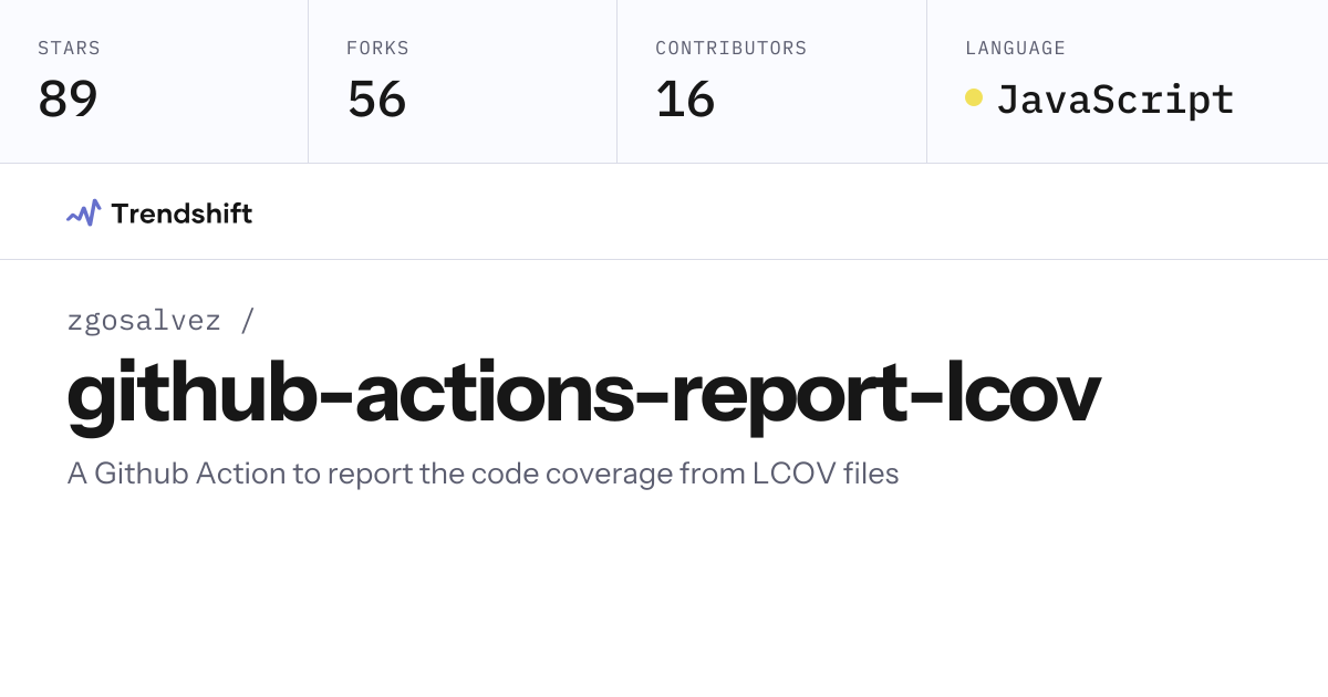 zgosalvez/github-actions-report-lcov — GitHub trending stats & insights ...