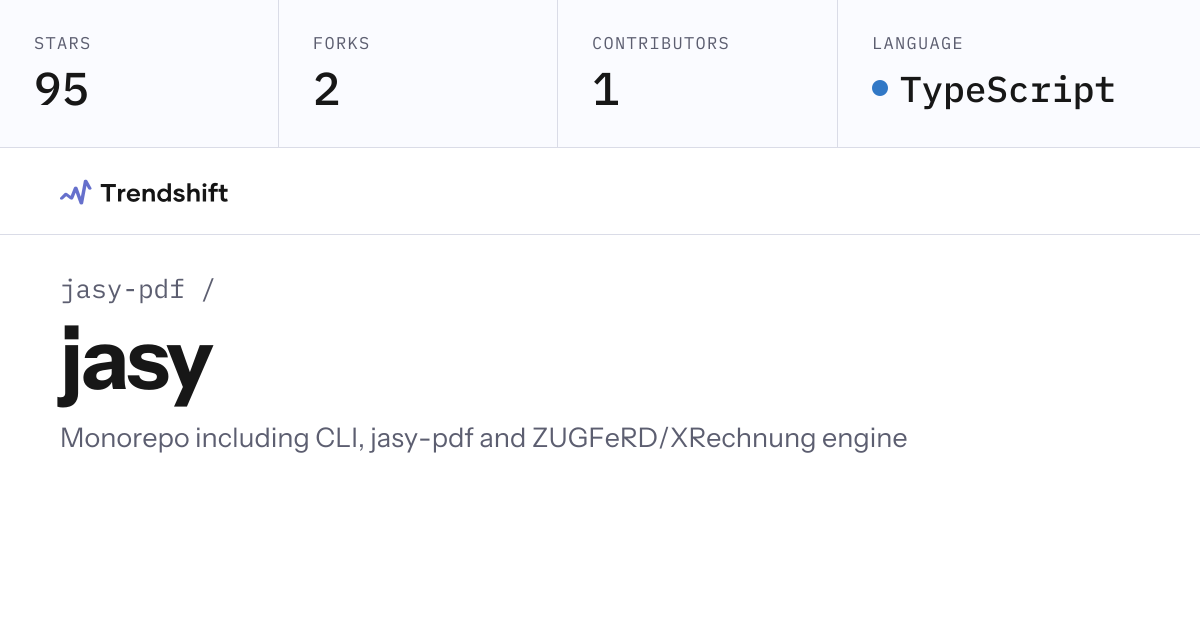jasy-pdf/jasy — GitHub trending stats & insights | Trendshift