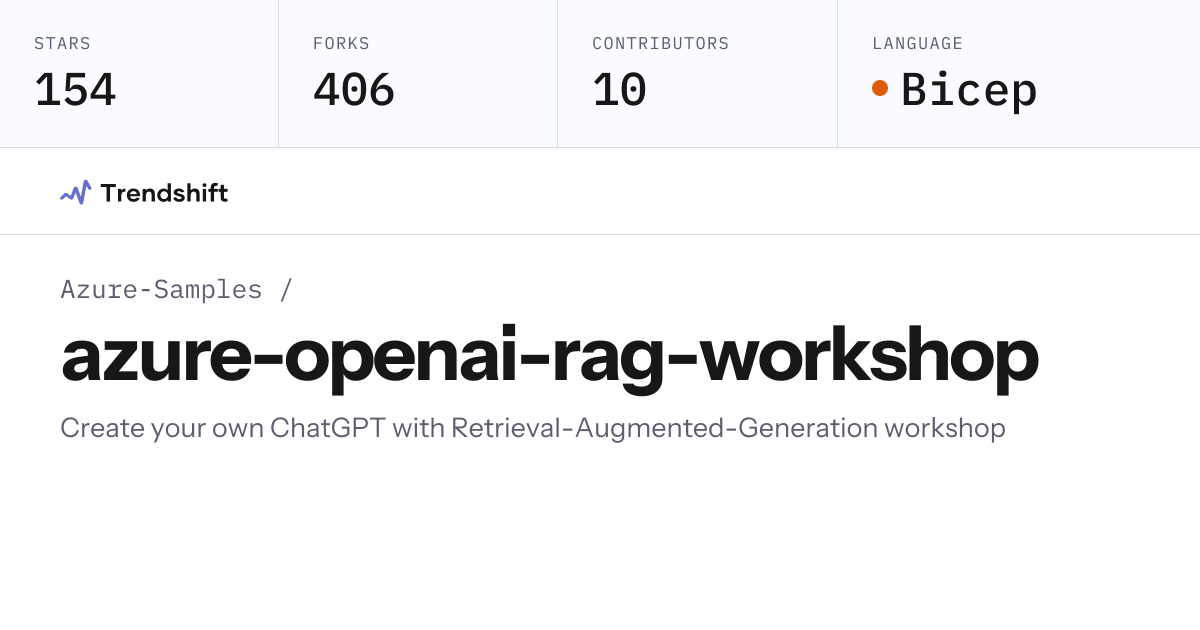 Azure-Samples/azure-openai-rag-workshop — GitHub trending stats ...