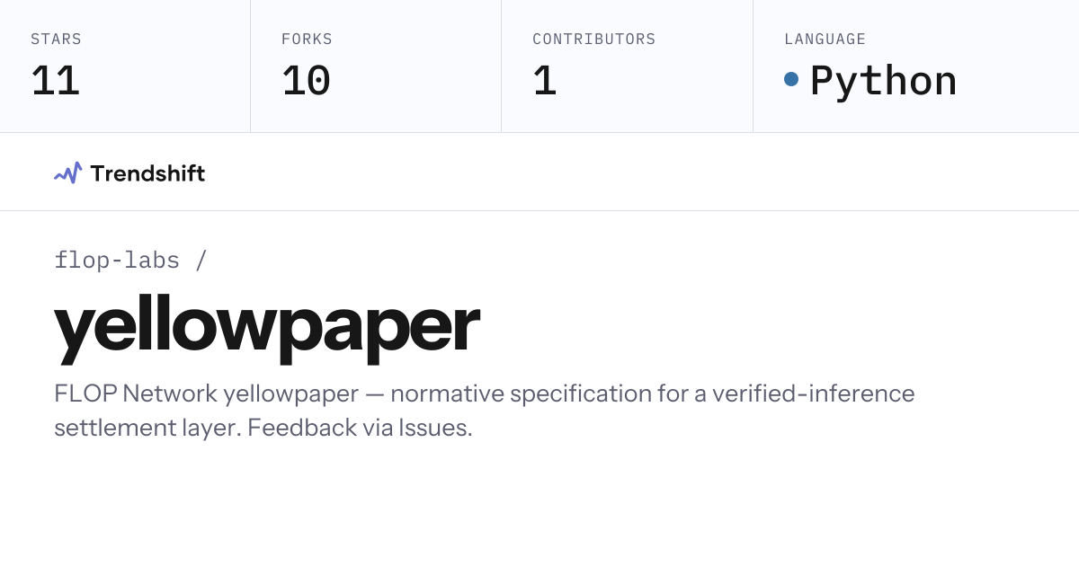 flop-labs/yellowpaper — GitHub trending stats & insights | Trendshift