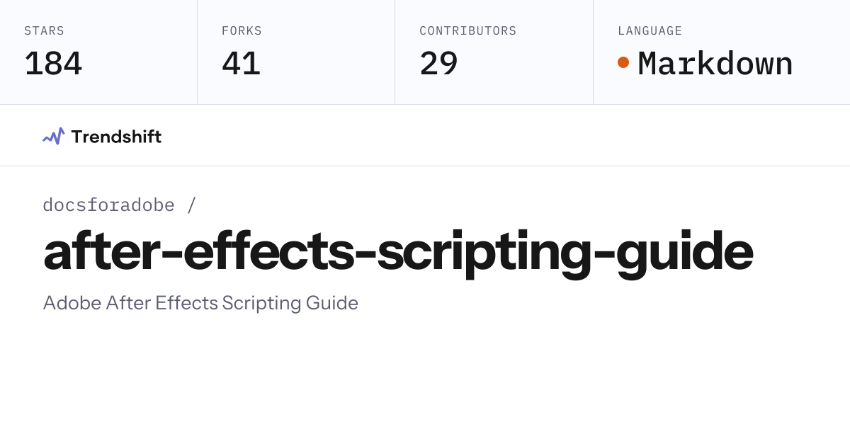 docsforadobe/after-effects-scripting-guide — GitHub trending stats ...