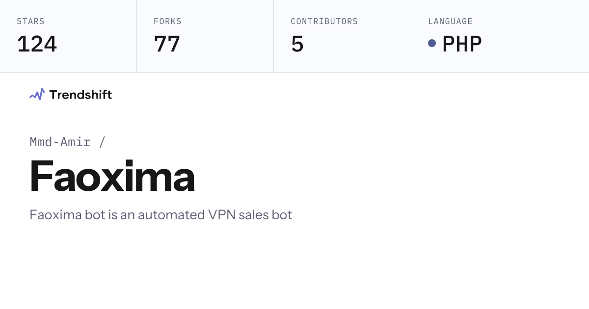 Mmd-Amir/Faoxima — GitHub trending stats & insights | Trendshift