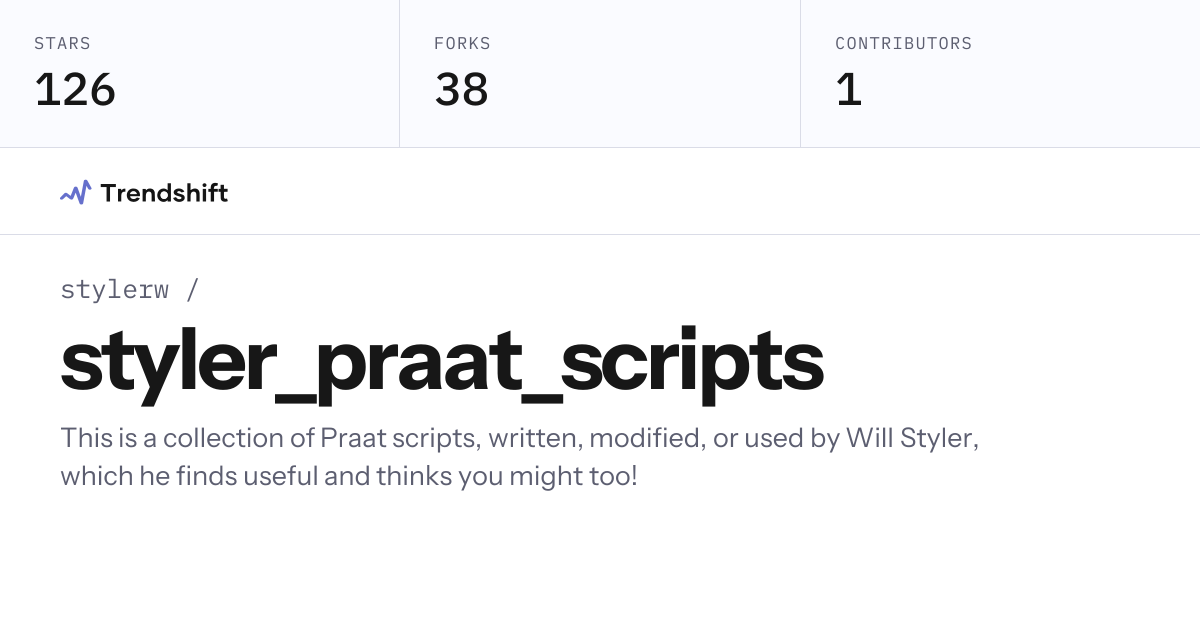 stylerw/styler_praat_scripts — GitHub trending stats & insights ...