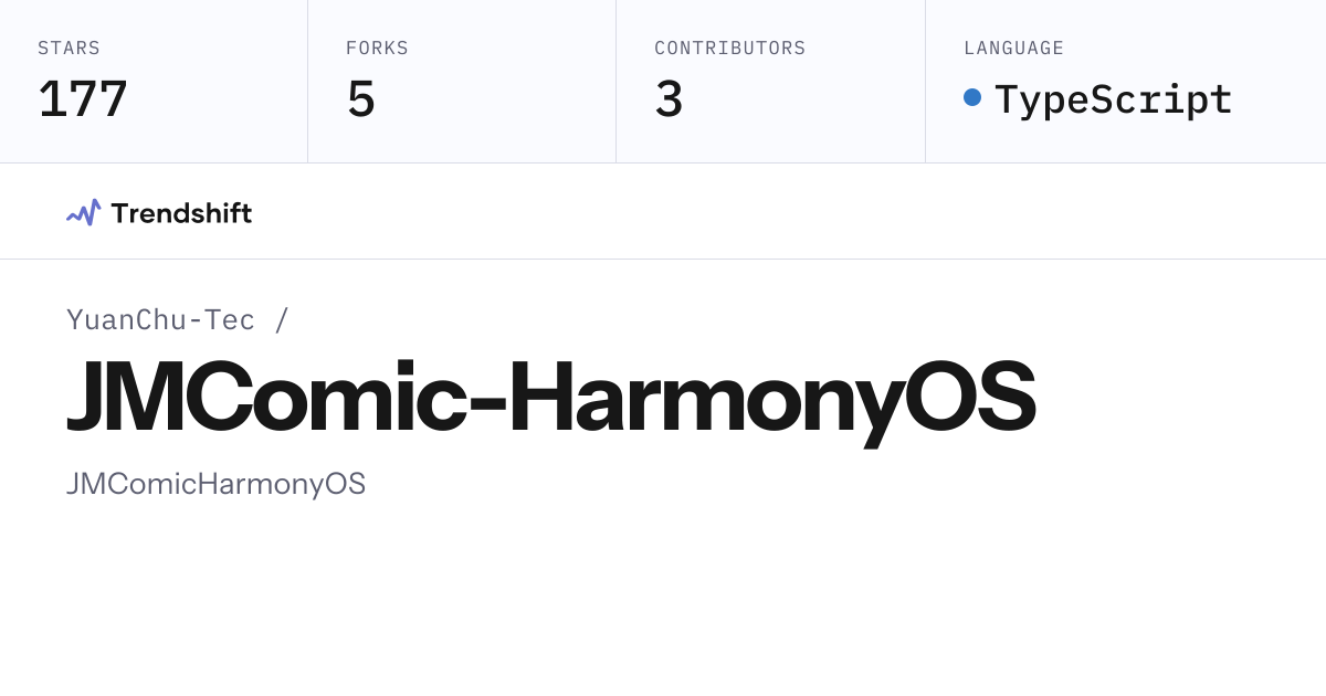 YuanChu-Tec/JMComic-HarmonyOS — GitHub trending stats & insights ...