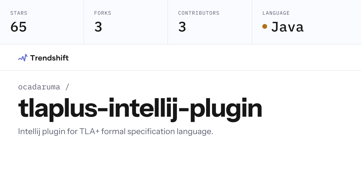 ocadaruma/tlaplus-intellij-plugin — GitHub trending stats & insights ...