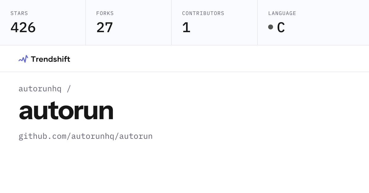 autorunhq/autorun — GitHub trending stats & insights | Trendshift