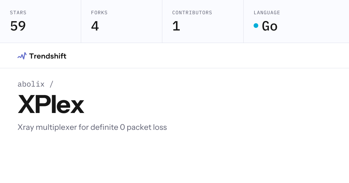 abolix/XPlex — GitHub trending stats & insights | Trendshift