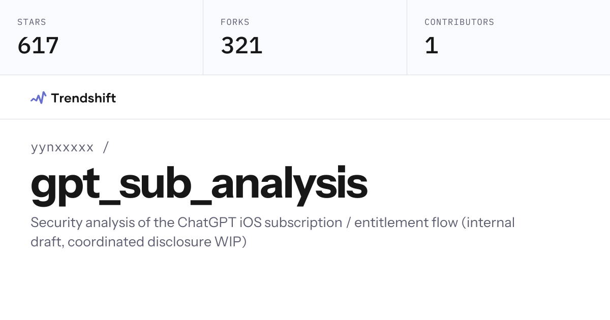yynxxxxx/gpt_sub_analysis — GitHub trending stats & insights | Trendshift