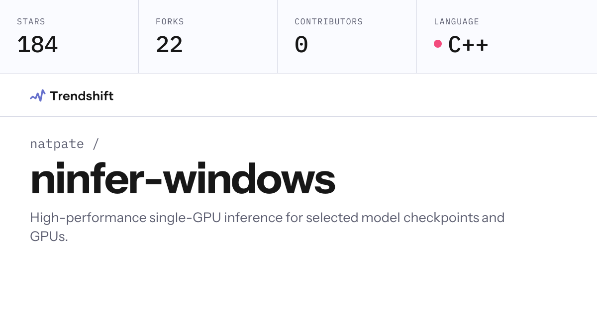 natpate/ninfer-windows — GitHub trending stats & insights | Trendshift