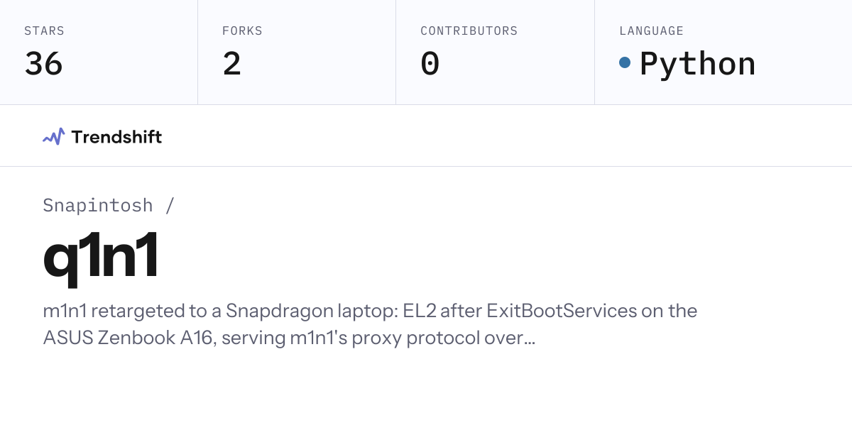 Snapintosh/q1n1 — GitHub trending stats & insights | Trendshift
