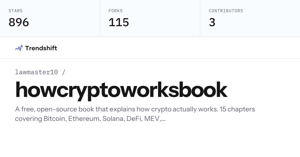lawmaster10/howcryptoworksbook — GitHub trending stats & insights ...