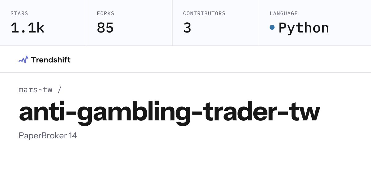 mars-tw/anti-gambling-trader-tw — GitHub trending stats & insights ...