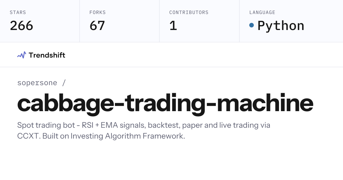 sopersone/cabbage-trading-machine — GitHub trending stats & insights ...