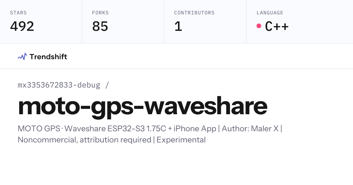 mx3353672833-debug/moto-gps-waveshare — GitHub trending stats ...