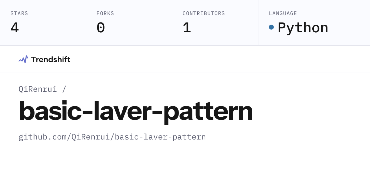 QiRenrui/basic-laver-pattern — GitHub trending stats & insights ...