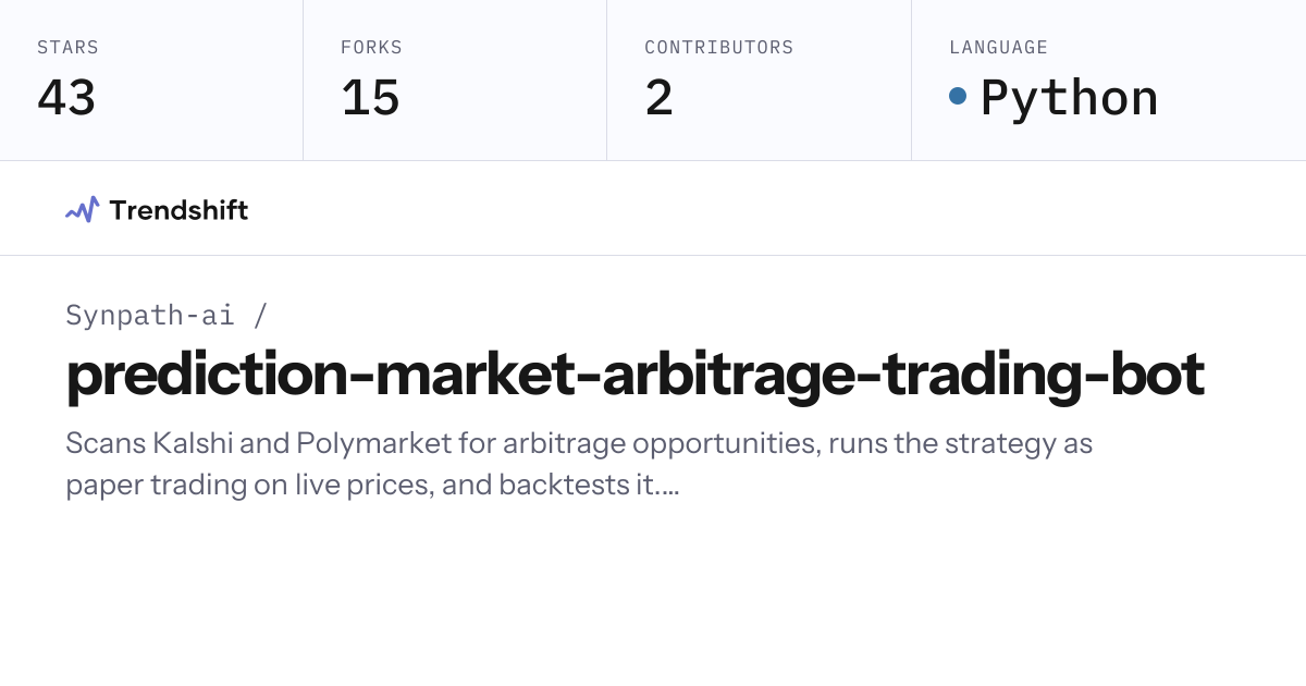 Synpath-ai/prediction-market-arbitrage-trading-bot — GitHub trending ...