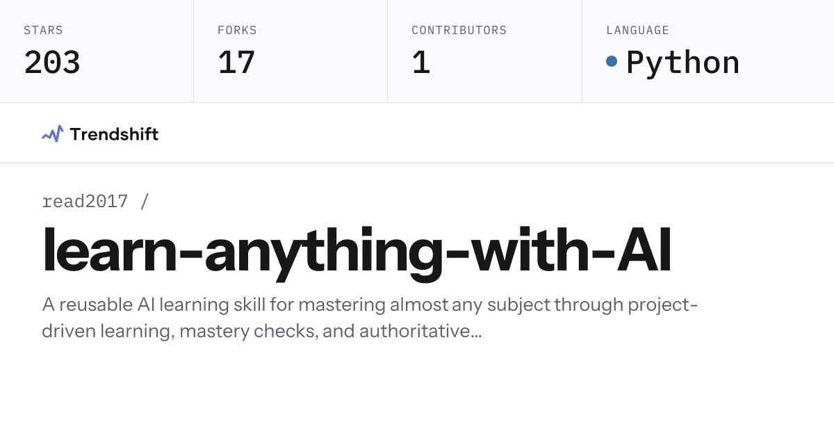 read2017/learn-anything-with-AI — GitHub trending stats & insights ...