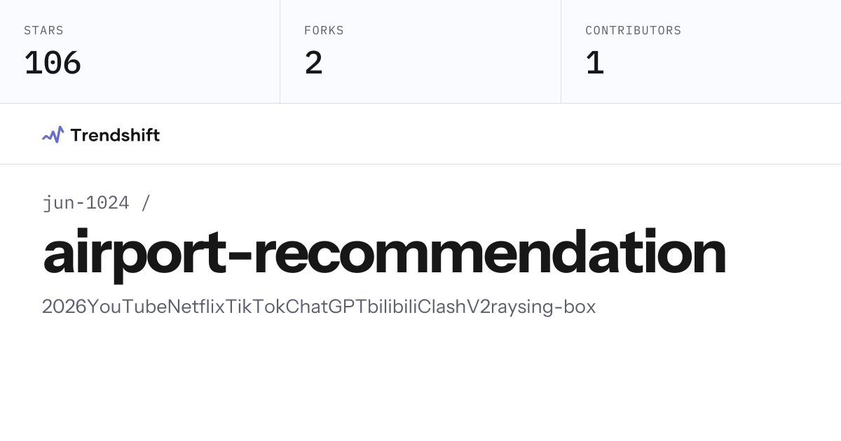 jun-1024/airport-recommendation — GitHub trending stats & insights ...