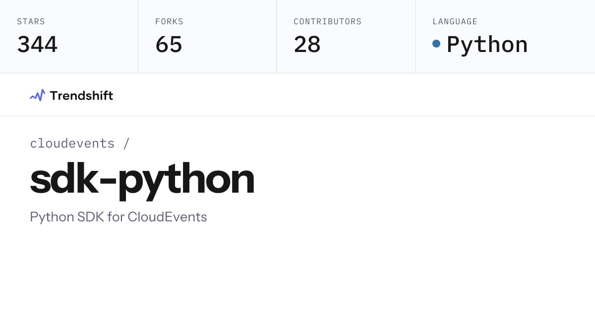 cloudevents/sdk-python — GitHub trending stats & insights | Trendshift