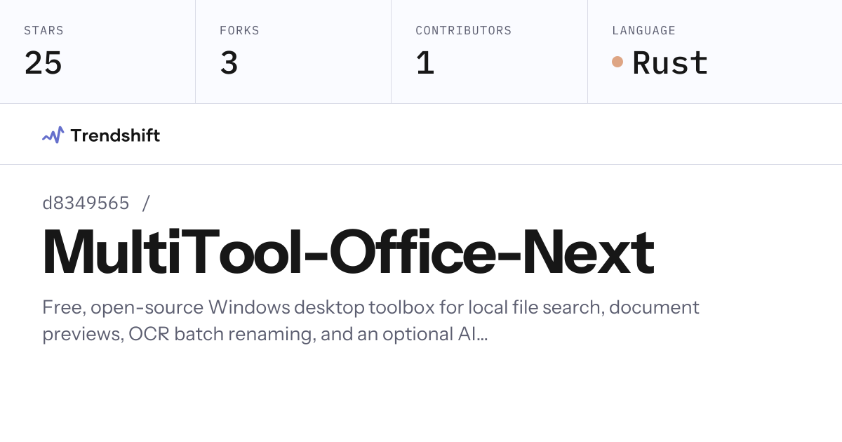 d8349565/MultiTool-Office-Next — GitHub trending stats & insights ...