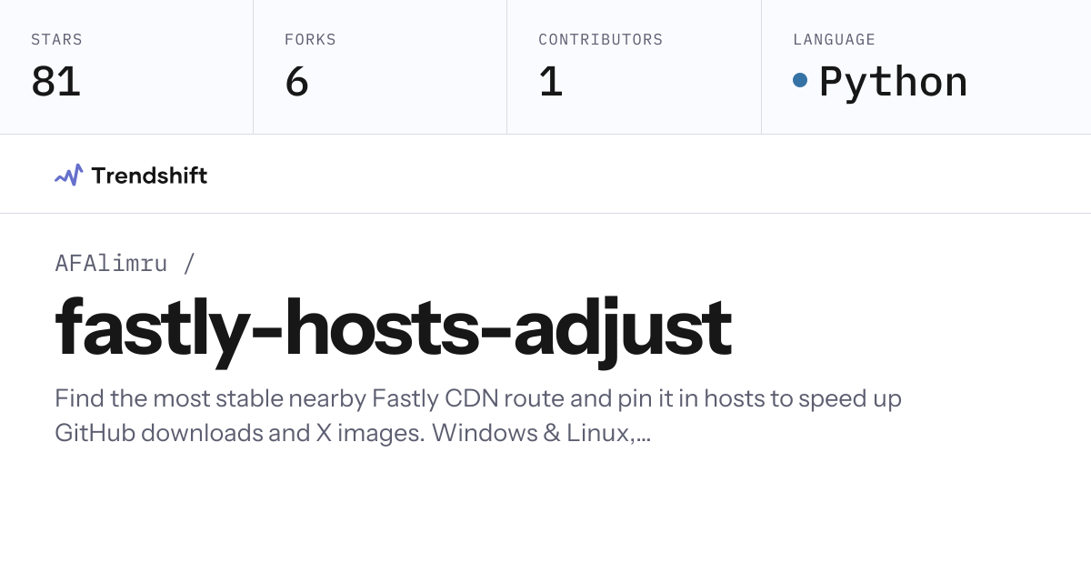 AFAlimru/fastly-hosts-adjust — GitHub trending stats & insights ...