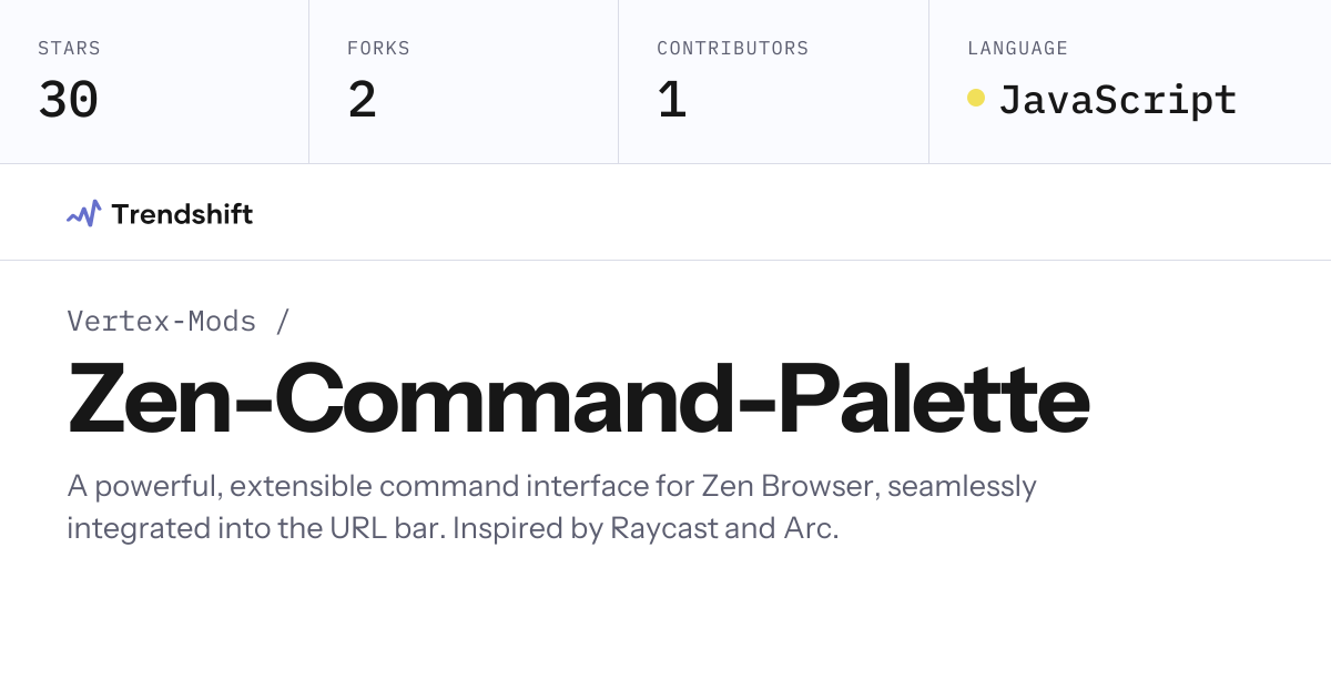 Vertex-Mods/Zen-Command-Palette — GitHub trending stats & insights ...