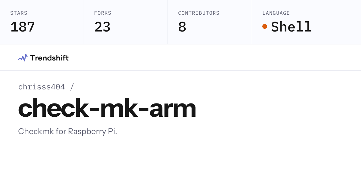 chrisss404/check-mk-arm — GitHub trending stats & insights | Trendshift