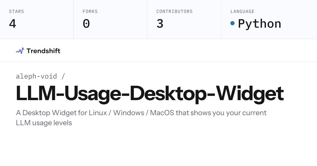 aleph-void/LLM-Usage-Desktop-Widget — GitHub trending stats & insights ...