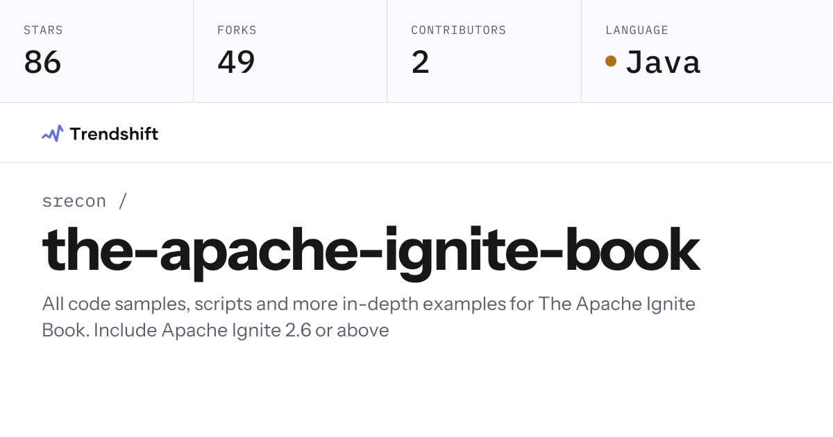 srecon/the-apache-ignite-book — GitHub trending stats & insights ...
