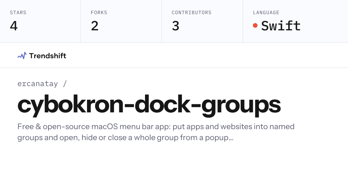 ercanatay/cybokron-dock-groups — GitHub trending stats & insights ...
