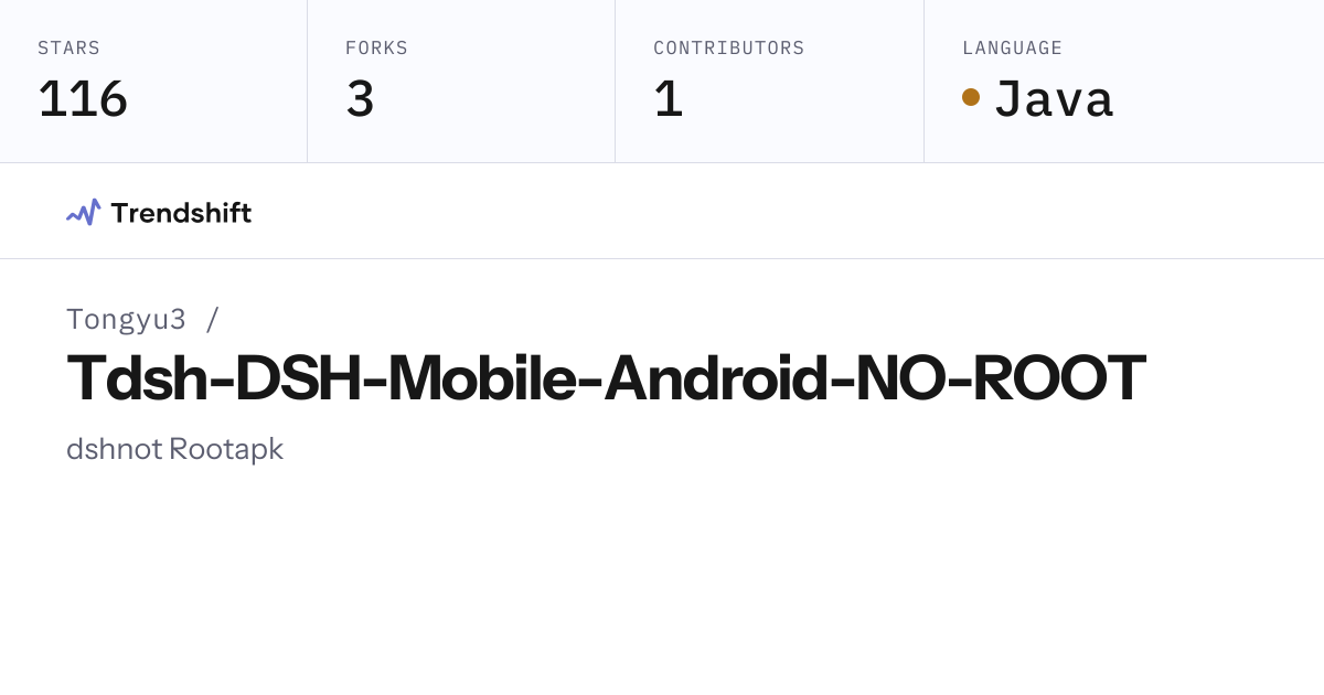 Tongyu3/Tdsh-DSH-Mobile-Android-NO-ROOT — GitHub trending stats ...