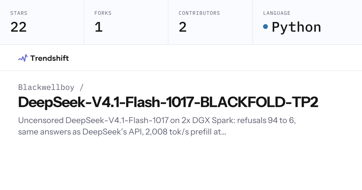 Blackwellboy/DeepSeek-V4.1-Flash-1017-BLACKFOLD-TP2 — GitHub trending ...