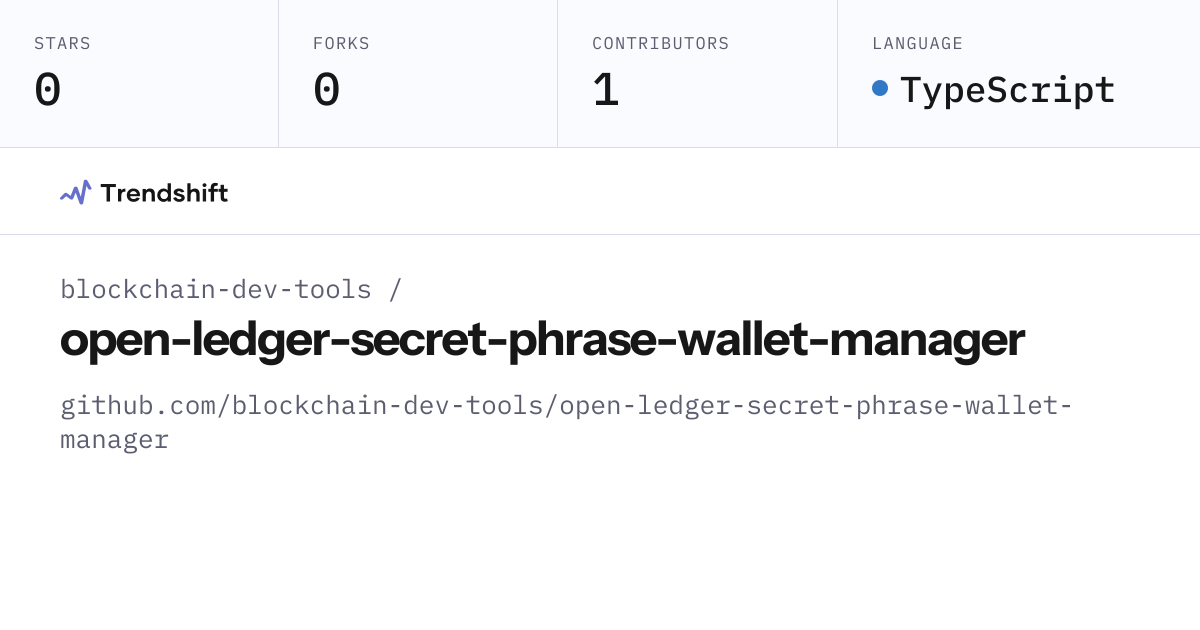 blockchain-dev-tools/open-ledger-secret-phrase-wallet-manager — GitHub ...