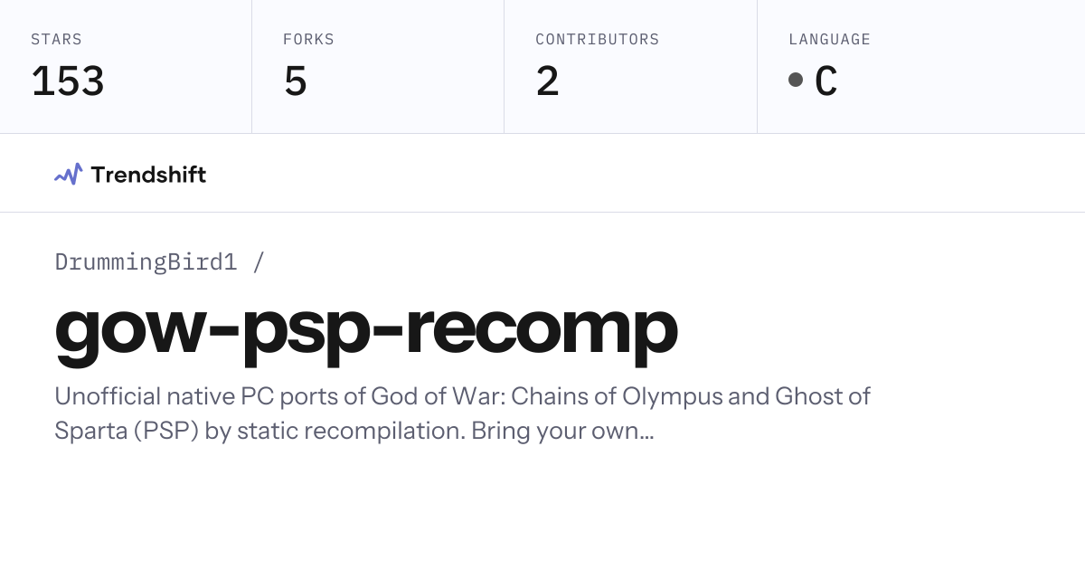 DrummingBird1/gow-psp-recomp — GitHub trending stats & insights ...