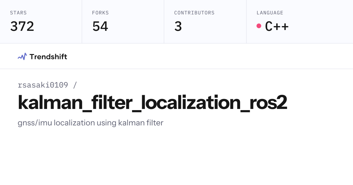 rsasaki0109/kalman_filter_localization_ros2 — GitHub trending stats ...