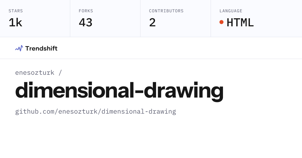 enesozturk/dimensional-drawing — GitHub trending stats & insights ...